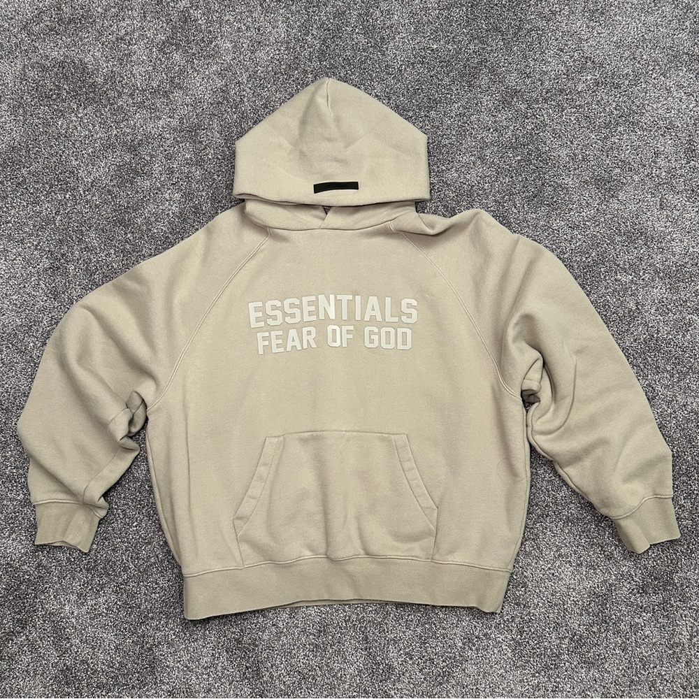 Essentials Fear of God Raglan Seal Gray Hoodie S/Small